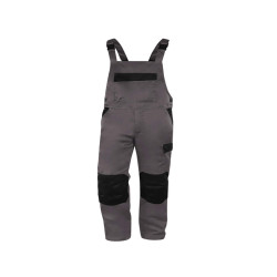 Salopette da lavoro M1SA2 - taglia L - twill/poliestere/cotone - grigio - Deltaplus