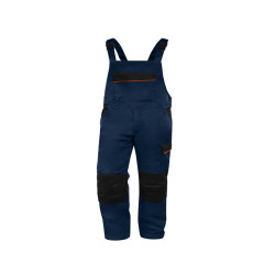 Salopette da lavoro M1SA2 - taglia M - twill/poliestere/cotone - blu/arancio - Deltaplus
