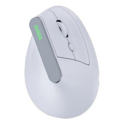 Nilox NXMOEVR01W, Mano destra, Design verticale, Ottico, RF senza fili + Bluetooth, 1600 DPI, Bianco