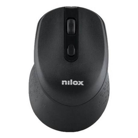 Nilox NXMWS101, Ambidestro, Ottico, RF Wireless, 1600 DPI, Nero