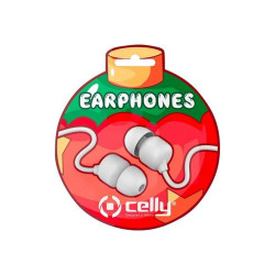 Celly XMASEARBALL - Auricolari con microfono - in-ear - cablato - jack 3,5 mm - bianco