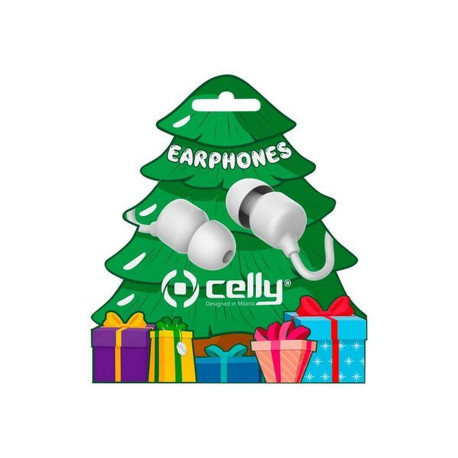 Celly XMASEARTREE - Auricolari con microfono - in-ear - cablato - jack 3,5 mm - bianco