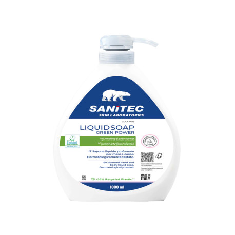 Sapone liquido Green Power - dispenser 1 L - floreale - Sanitec