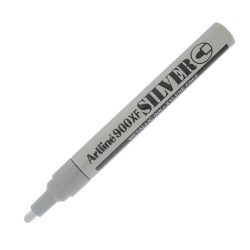 Marcatore permanente A 900 - a vernice - punta tonda - 2,3 mm - argento - Artline