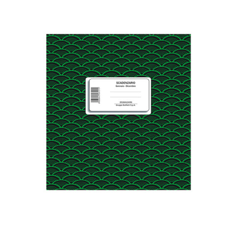 Scadenzario spiralato Gennaio/Dicembre - 24 x 17 cm - 8 fogli - Data Ufficio