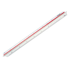 Scalimetro Isoteck - 30cm - per arredamento - scale 1:20-25-50-75-100-125 - Arda