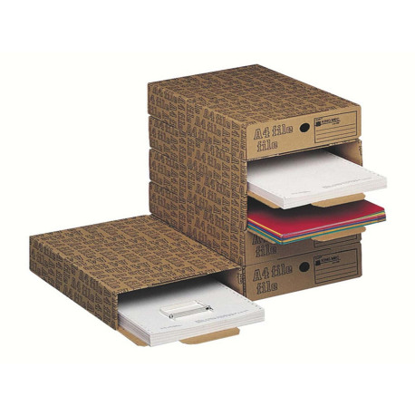 Scatola archivio A4 File - 26 x 8 x 35 cm - avana - Esselte Dox