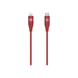 Celly - Cavo Lightning - USB-C maschio a Lightning maschio - 1.5 m - rosso - USB Power Delivery (60W) - per Apple 10.2-inch iPa