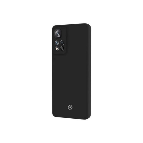 Celly Cromo - Cover per cellulare - poliuretano termoplastico (TPU) rivestito di silicone - nero - per Samsung Galaxy A03, A03 