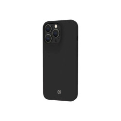 Celly Cromo - Cover per cellulare - TPU (poliuretano termoplastico), rivestimento in silicone - nero - per Apple iPhone 14 Pro