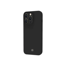 Celly Cromo - Cover per cellulare - TPU (poliuretano termoplastico), rivestimento in silicone - nero - per Apple iPhone 14 Pro 