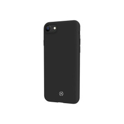 Celly Cromo - Cover per cellulare - TPU (poliuretano termoplastico), rivestimento in silicone - nero - per Apple iPhone 6, 6s, 