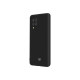 Celly Cromo - Cover per cellulare - TPU (poliuretano termoplastico), rivestimento in silicone - nero - per Samsung Galaxy S21 F