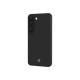 Celly Cromo - Cover per cellulare - TPU (poliuretano termoplastico), rivestimento in silicone - nero - per Samsung Galaxy S23