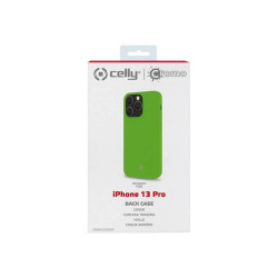 Celly Cromo - Cover per cellulare - TPU (poliuretano termoplastico), rivestimento in silicone - verde - per Apple iPhone 13 Pro