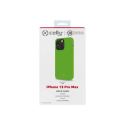 Celly Cromo - Cover per cellulare - TPU (poliuretano termoplastico), rivestimento in silicone - verde - per Apple iPhone 13 Pro