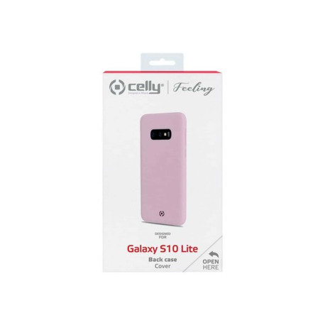Celly FEELING - Cover per cellulare - silicone liquido - rosa, finitura soft-touch del rivestimento - per Samsung Galaxy S10e