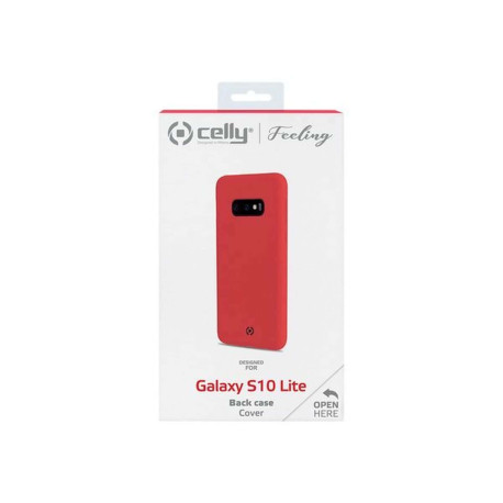 Celly FEELING - Cover per cellulare - silicone liquido - rosso - per Samsung Galaxy S10e