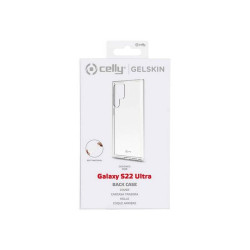 Celly Gelskin - Cover per cellulare - poliuretano termoplastico morbido (TPU) - trasparente - per Samsung Galaxy S22 Ultra