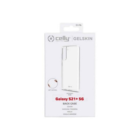 Celly Gelskin - Cover per cellulare - TPU (poliuretano termoplastico) - trasparente - per Samsung Galaxy S21+ 5G