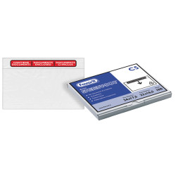 Busta adesiva Speedy Doc - con stampa "contiene documenti" - C5 (23 x 16,5 cm) - LDPE - trasparente - Favorit - conf. 100 pezzi