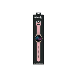 Celly TRAINERMOON - Smartwatch con cinturino - silicone - schermo 1.28" - Bluetooth - 32 g - rosa