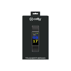 Celly TrainerThermo - Nero - sistema di monitoraggio attività con cinturino - schermo 0.96" - 42 g
