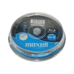 Maxell - 10 x BD-R - 25 GB 4x - bianco - superfice stampabile con ink jet - campana