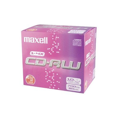 Maxell - 10 x CD-RW - 700 MB (80 min) 4x - astuccio