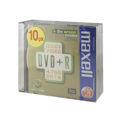 Maxell - 10 x DVD+R - 4.7 GB 8x - Astuccio CD Slim