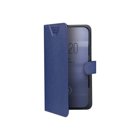Celly Wally One XXXL - Flip cover per cellulare - ecopelle - blu - 5.5" - 6.5"