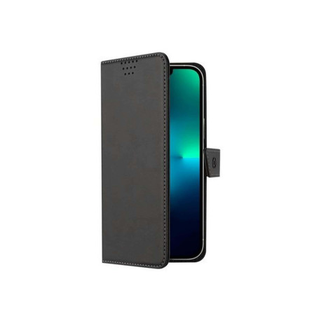 Celly Wallymag - Flip cover per cellulare - Compatibilità MagSafe - plastica, similpelle - nero - per Apple iPhone 14 Plus