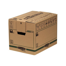 Bankers Box SmoothMove FastFold Small - Pacco postale - 32.7 cm x 42.9 cm x 31 cm - alette inseribili - marrone - pacco da 5