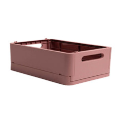 Scatola pieghevole The Smart Case midi Skandi - 27,6 x 18,8 x 12 cm - rosa antico - Exacompta