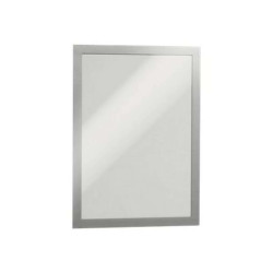 DURABLE DURAFRAME - Portadocumenti - montato su superficie - per A4 - fronte e retro - argento (pacchetto di 2)