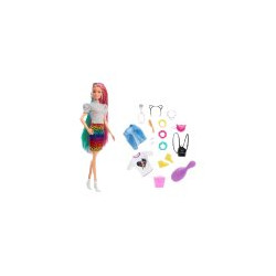 Barbie - Bambola con capelli leopardati arcobaleno - 30 cm