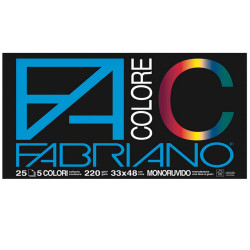 Album FaColore - 33 x 48 cm - 25 fogli - 220 gr - 5 colori - Fabriano