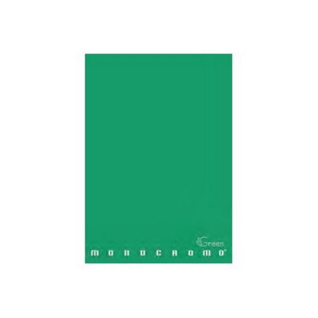 Pigna Monocromo Green - Quaderno - graffettato - maxi - A4 - 21 fogli - quadrettato - disponibile in colori assortiti