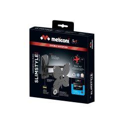 Meliconi Slimstyle Plus 200 SDR - Kit montaggio (staffa a muro) - per TV LCD - nero - dimensione schermo: 26"-45"