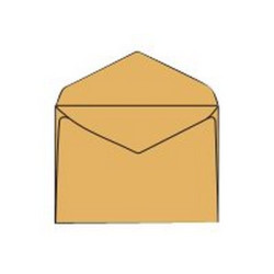 Pigna POSTALE - Busta - 180 x 240 mm - triangolare - apertura laterale - giallo - pacco da 25