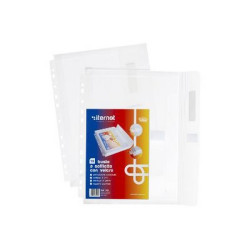 Plastidea - Cartelletta portadocumenti - per A4 - trasparente (pacchetto di 10)