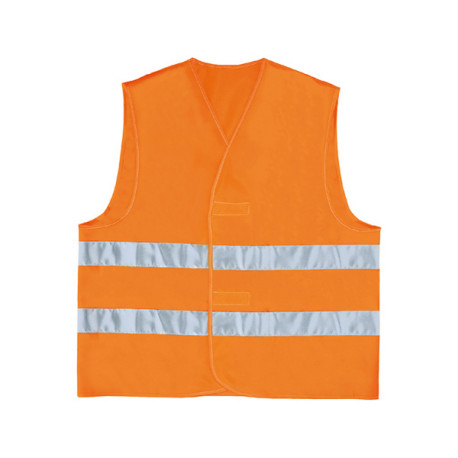 Gilet alta visibilità GILP2 - poliestere - taglia L - arancio fluo - Deltaplus
