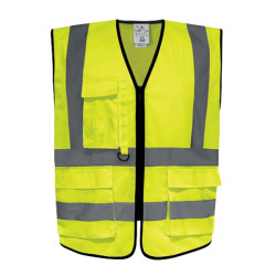 Gilet alta visibilità GILPOCK - poliestere riciclato - taglia L - giallo fluo - Deltaplus