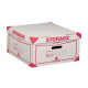 Scatola Storage - con coperchio - 38,5 x 26,4 x 39,7 cm - bianco e rosso - Esselte Dox