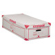 Scatola Storage - con coperchio - 38,5 x 26,4 x 75,5 cm - bianco e rosso - Esselte Dox