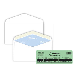 Busta Busta Silver FSC - senza finestra - gommata - 11,4 x 16,2 cm - 80 gr - bianco - Pigna Envelopes - conf. 500 pezzi