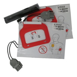 Batteria +2 Elettrodi Adulti Defibrillatore Physio Control  Lifepak CR Express Piastre 11403-000001