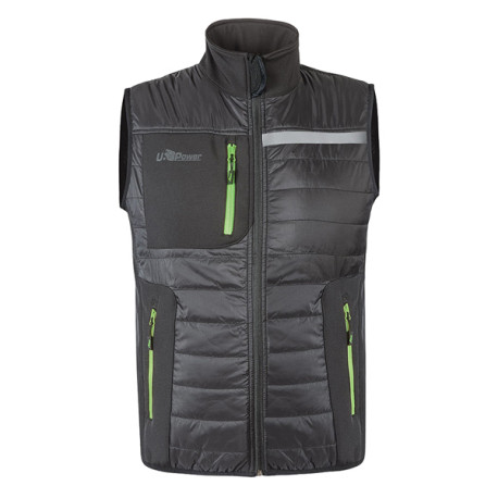 Gilet Wall - taglia XXL - PL - grigio/verde - U-Power