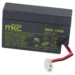 Batteria al piombo ricaricabile 12V 0.8Ah con cavo e connettore MKC MKC1208 491460241
