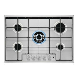 Electrolux Serie 300 Slim line EGS7534X - Piano cottura a gas - 5 piastre - Nicchia - larghezza: 56 cm - prof. 48 cm - acciao i